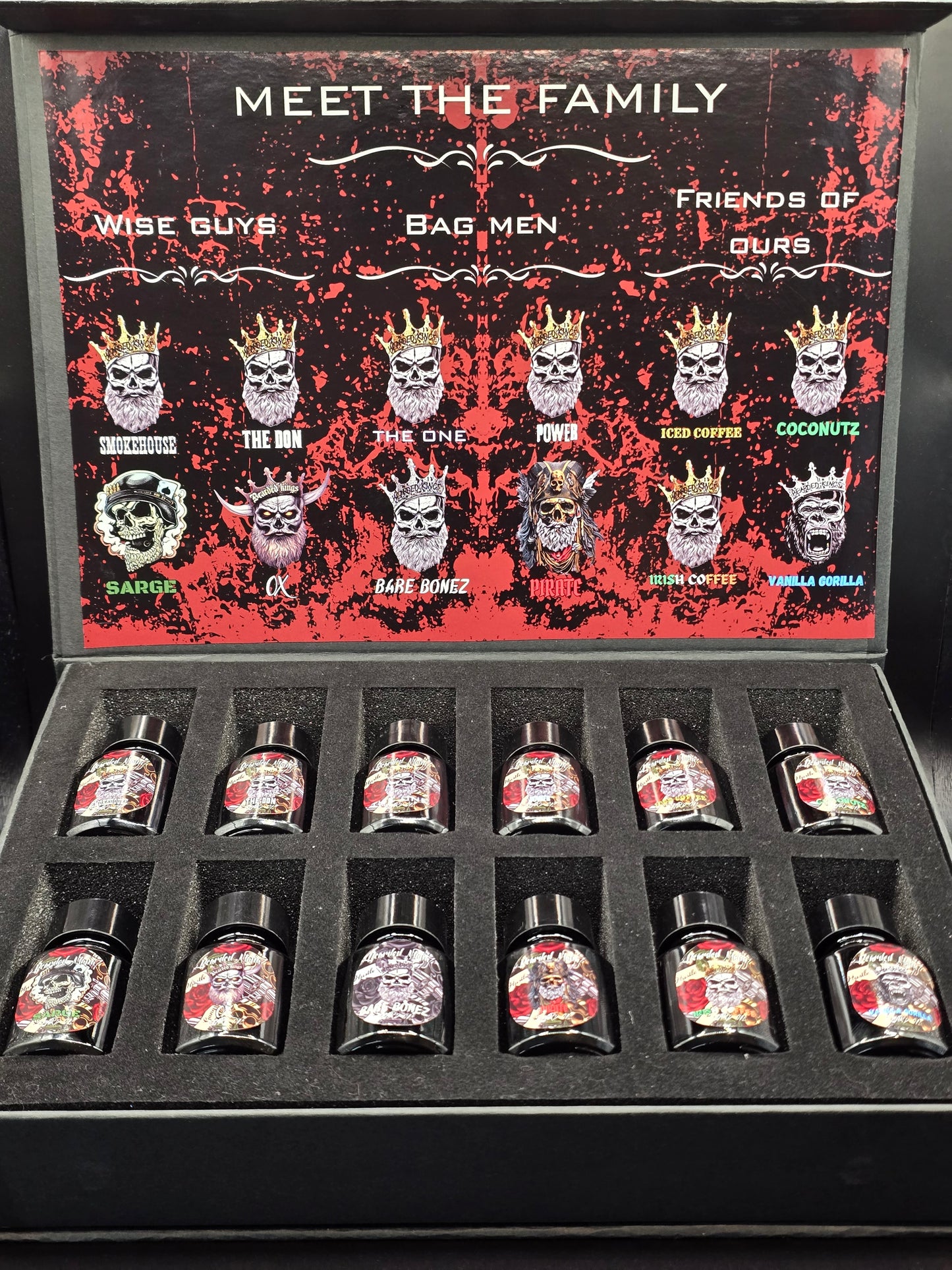 Bearded Mafia Sample Beard Oil Pack — 12×15mL travel-size organic beard oils