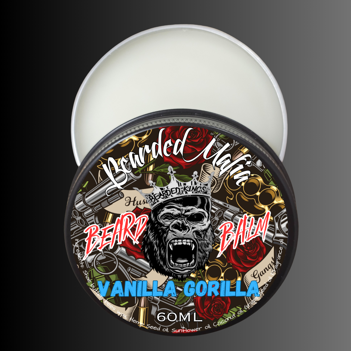 Bearded Mafia Vanilla Gorilla Beard Balm — organic conditioning balm with smooth vanilla scent