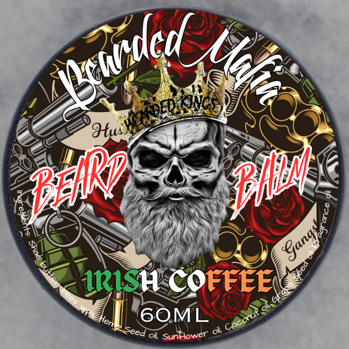 Bearded Mafia Irish Coffee Beard Balm — organic conditioning balm with rich coffee, whiskey scent