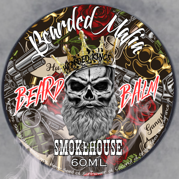 Bearded Mafia Smokehouse Beard Balm — organic conditioning balm with smoky masculine scent