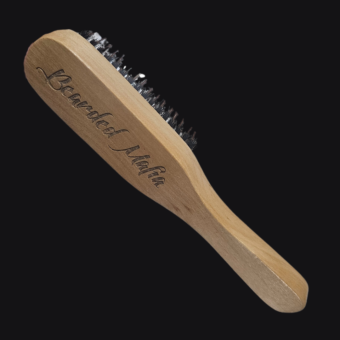 Bearded Mafia wooden handle beard detangling brush