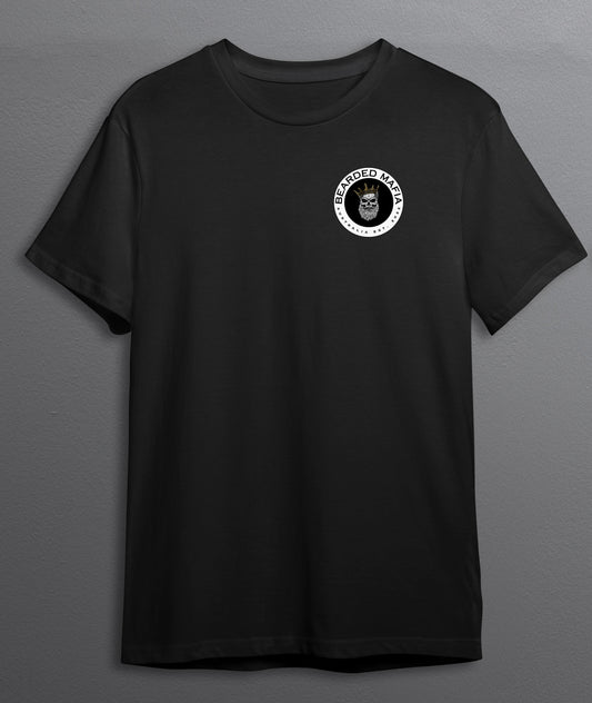 Bearded Mafia EST. Front logo Black Tee