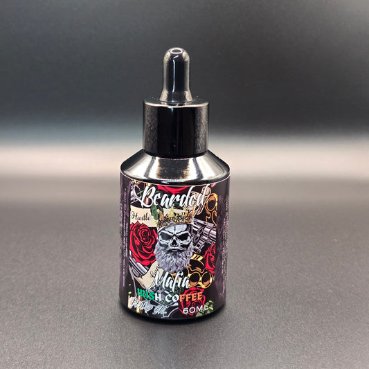 60mL organic beard oil with rich coffee whiskey scent