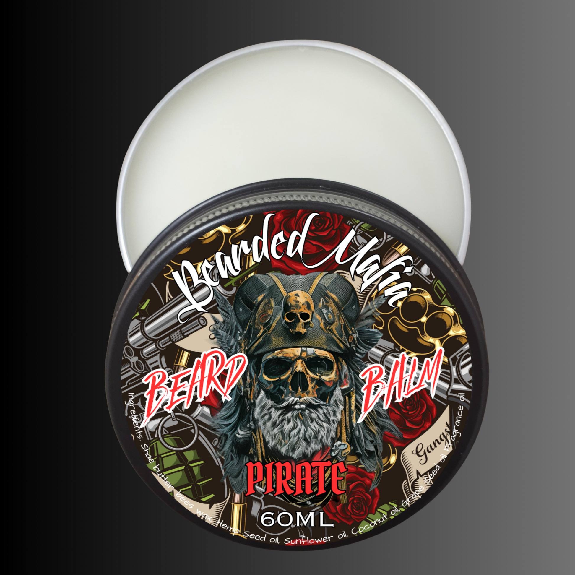 Bearded Mafia Pirate Beard Balm — organic beard care balm with masculine pirate-inspired aroma