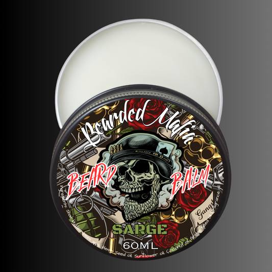 Bearded Mafia Sarge Beard Balm — organic conditioning balm with bold masculine scent