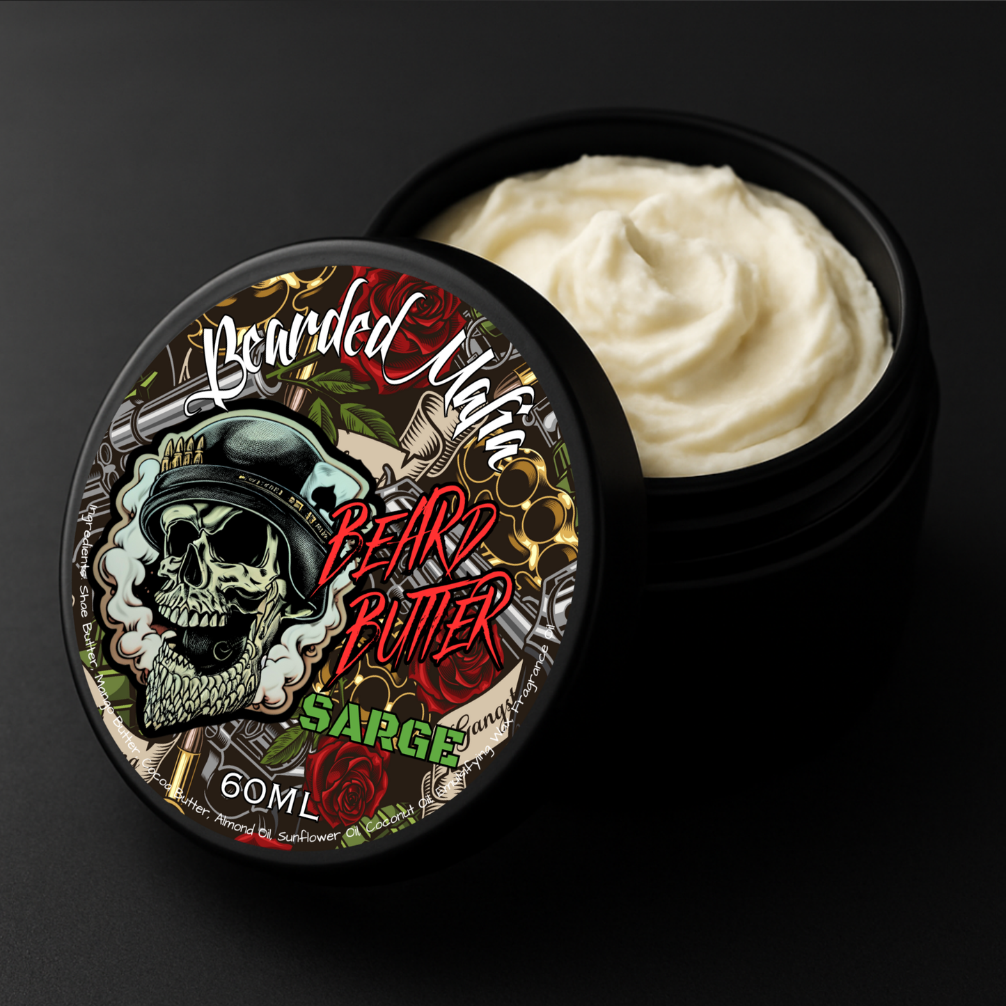 Bearded Mafia Sarge Beard Butter — organic conditioning butter with bold masculine scent