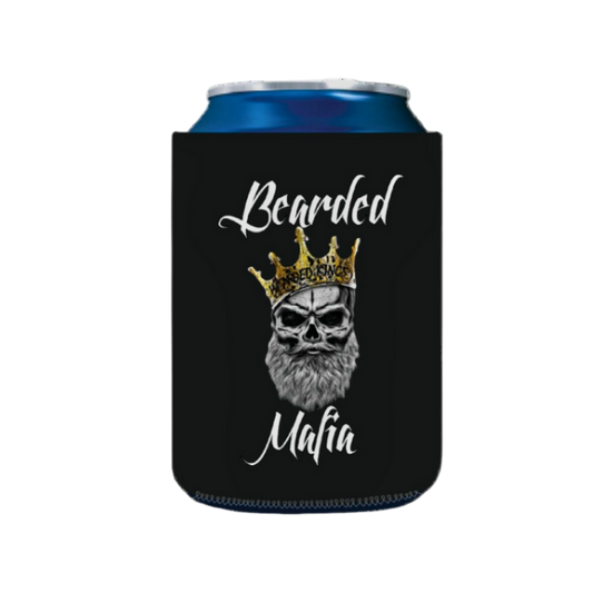 Beer can Cooler bearded Mafia black