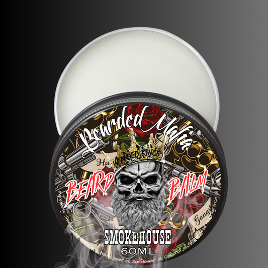 Bearded Mafia Smokehouse Beard Balm — organic conditioning balm with subtle, smokey scent