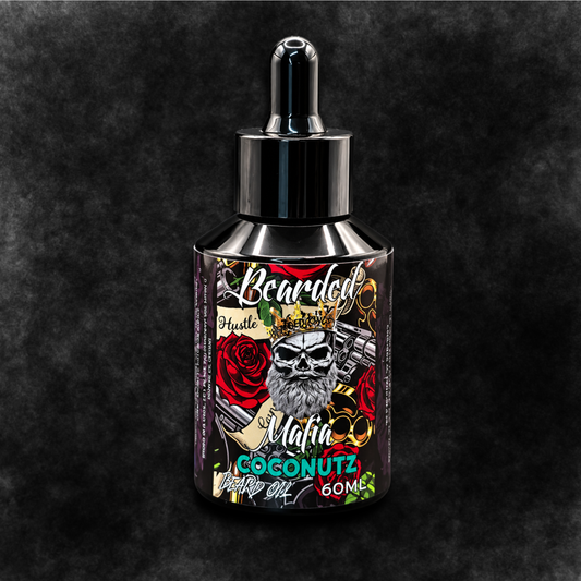60mL organic beard oil with tropical coconut scent