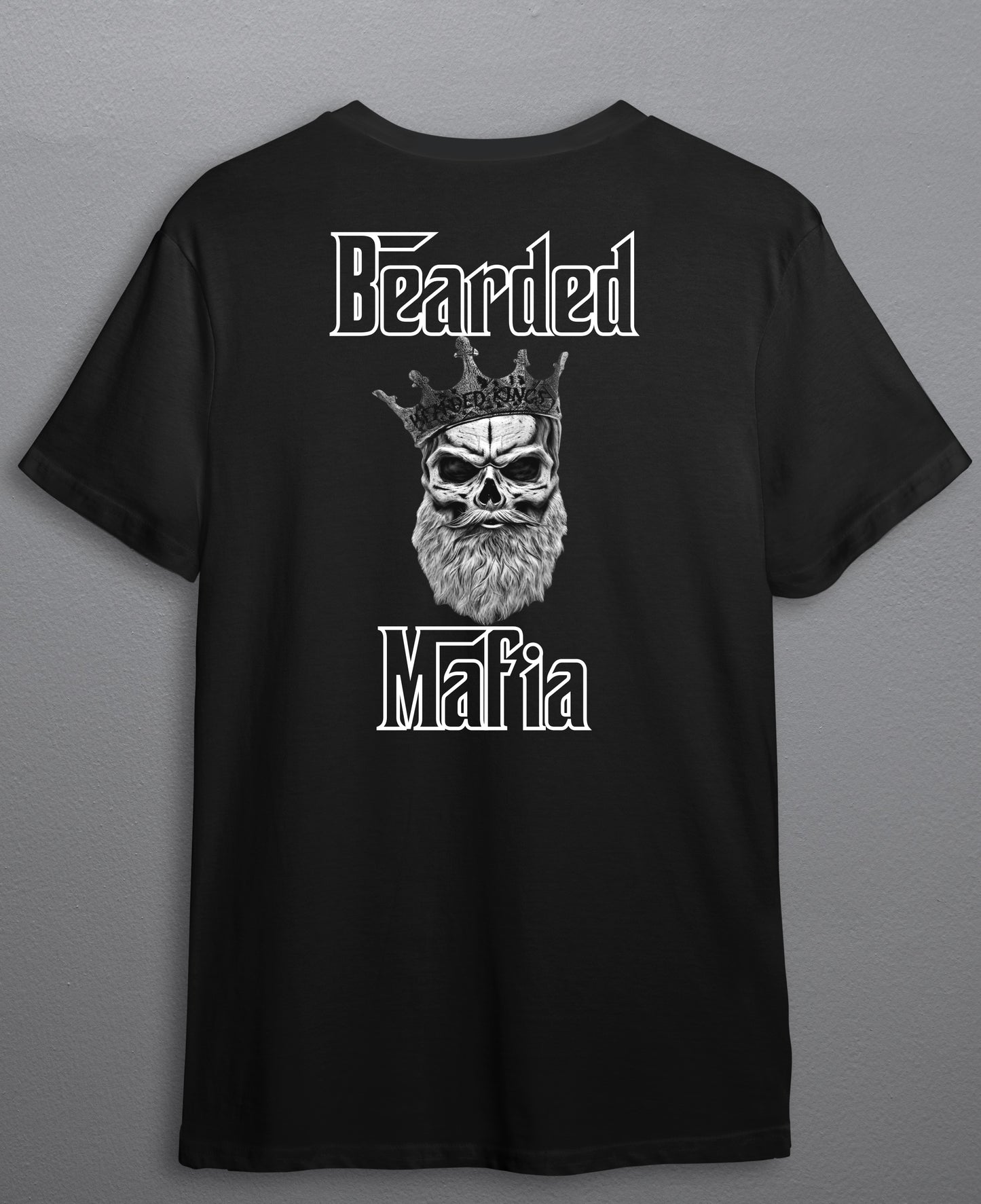 Bearded Mafia EST. Front logo Black Tee