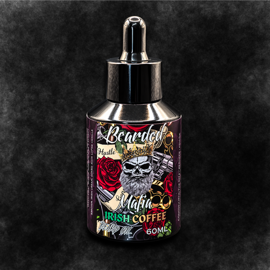 60mL organic beard oil with rich coffee whiskey scent