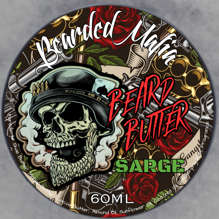 Bearded Mafia Sarge Beard Butter — organic conditioning butter with bold masculine scent