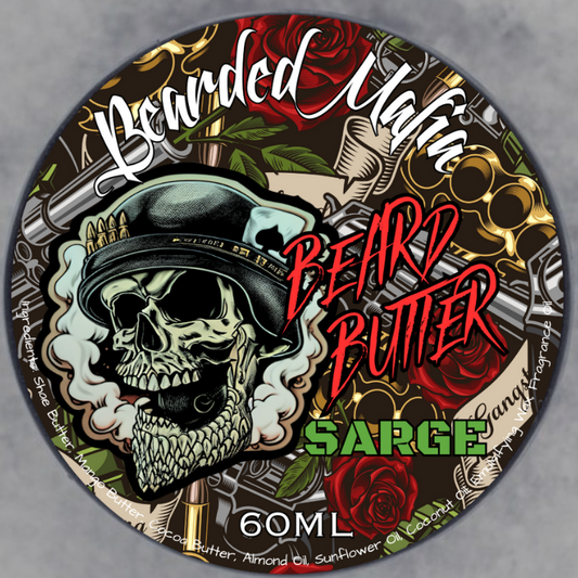 Bearded Mafia Sarge Beard Butter — organic conditioning butter with bold masculine scent