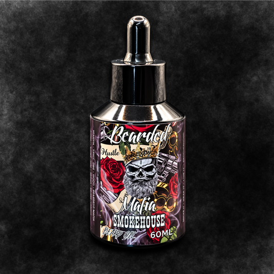 60mL beard oil with bold, smoky aroma