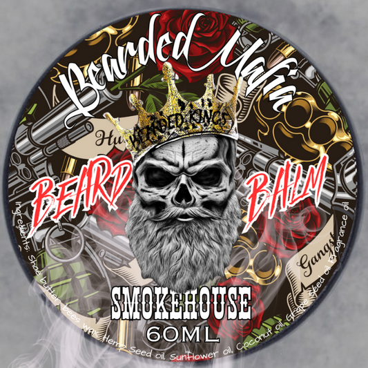 Bearded Mafia Smokehouse Beard Balm — organic conditioning balm with smoky masculine scent