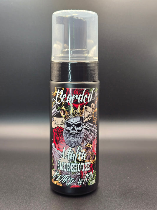 Premium organic beard cleanser handmade in Australia with bold smoky fragrance