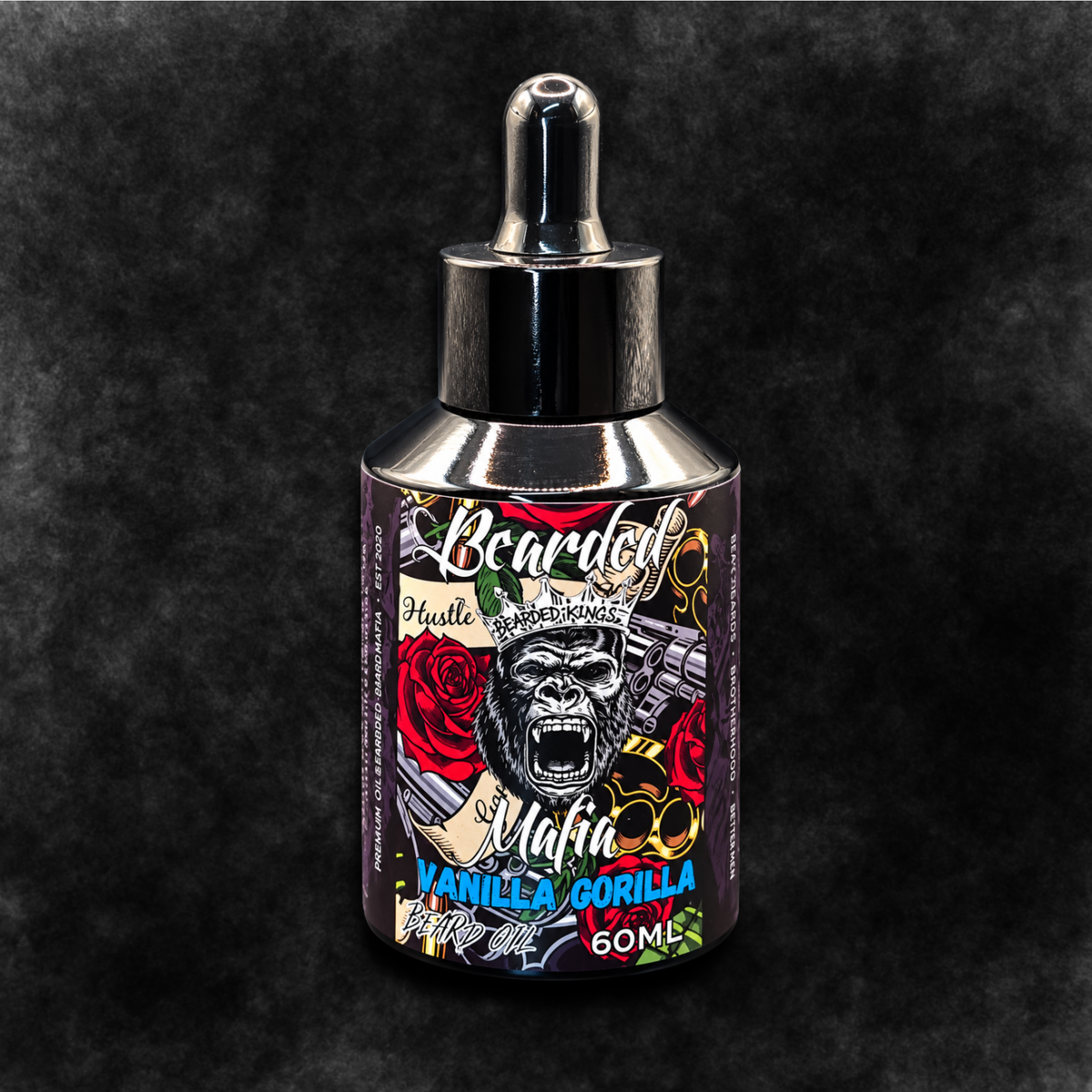 60mL organic beard oil with smooth vanilla scent